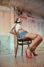 Corazon chair-tied cleavegagged scene photo 7