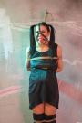 Corazon on a string bound up harness scene photo 10