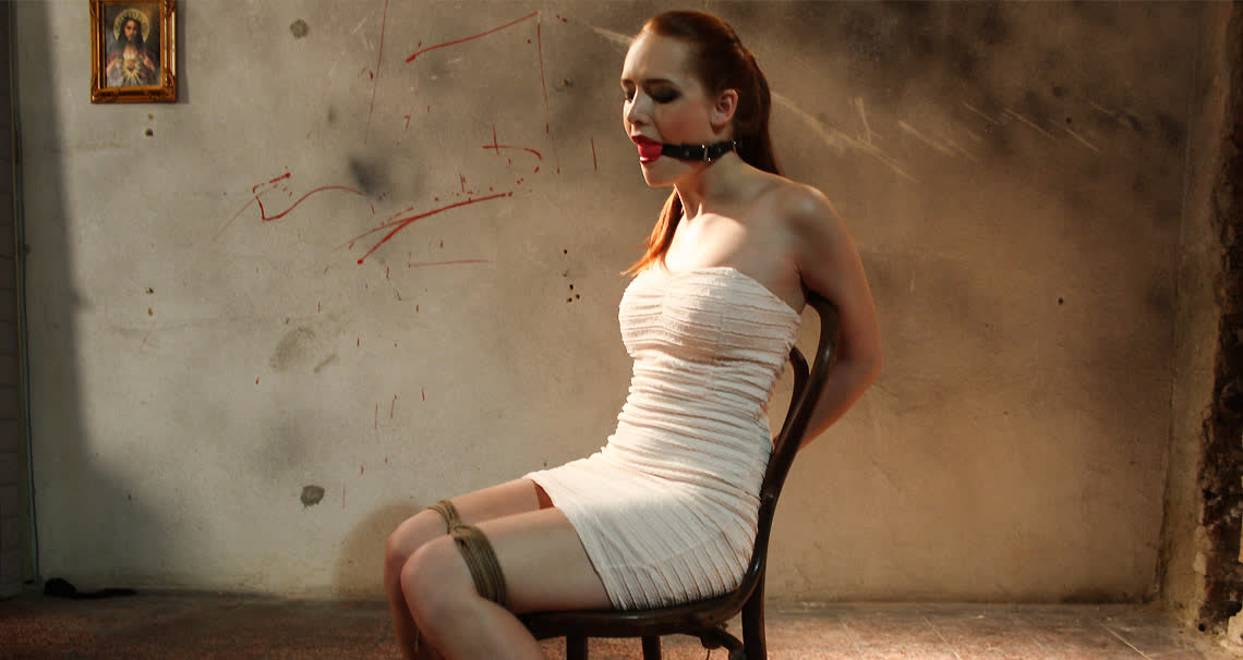 Denisa Chair-Tied Tightly Ballgagged