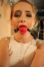 Denisa humiliatingly bound and ballgagged scene photo 6
