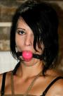 Lucy on a string bound up tight ballgagged scene photo 10