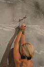 Susane struggling against the wall ballgagged scene photo 7