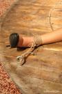 Samantha Joons tied spreadeagle and stripped scene photo 3