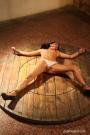 Samantha Joons tied spreadeagle and stripped scene photo 7